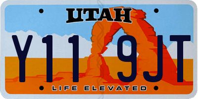 UT license plate Y119JT
