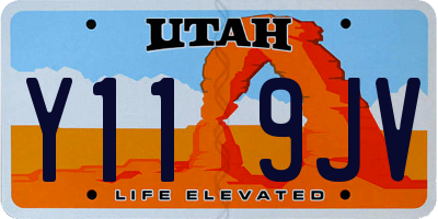 UT license plate Y119JV