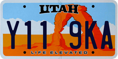 UT license plate Y119KA