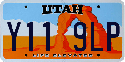 UT license plate Y119LP