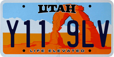 UT license plate Y119LV