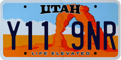 UT license plate Y119NR