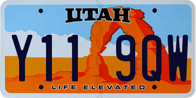 UT license plate Y119QW