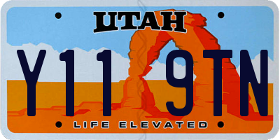 UT license plate Y119TN
