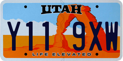 UT license plate Y119XW