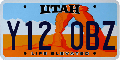 UT license plate Y120BZ