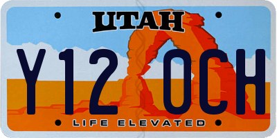 UT license plate Y120CH