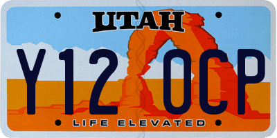 UT license plate Y120CP