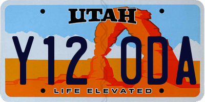 UT license plate Y120DA