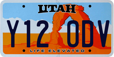 UT license plate Y120DV
