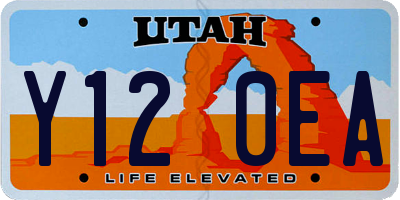 UT license plate Y120EA