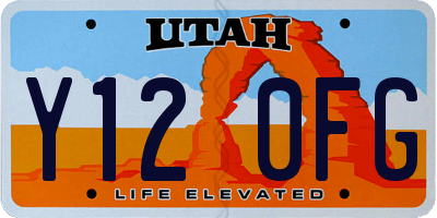 UT license plate Y120FG