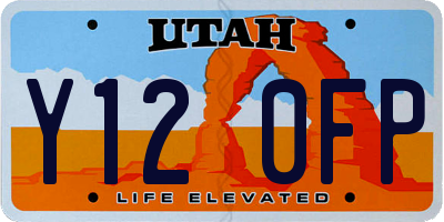 UT license plate Y120FP