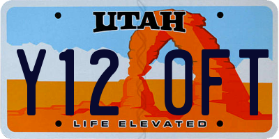UT license plate Y120FT