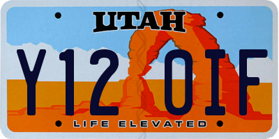 UT license plate Y120IF