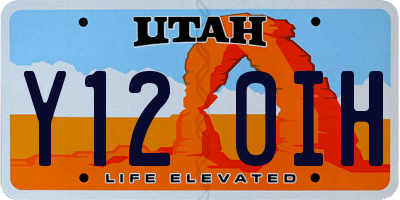 UT license plate Y120IH