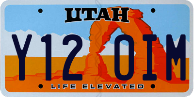 UT license plate Y120IM