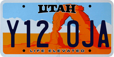 UT license plate Y120JA