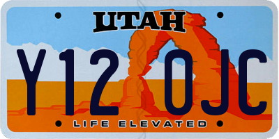 UT license plate Y120JC