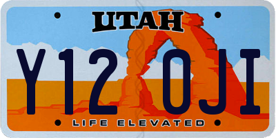 UT license plate Y120JI