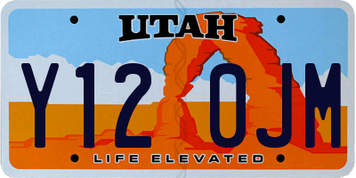 UT license plate Y120JM