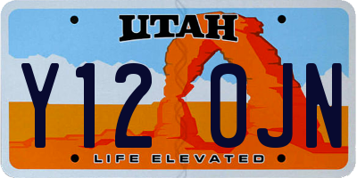 UT license plate Y120JN