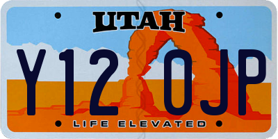 UT license plate Y120JP