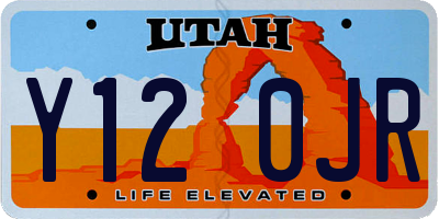 UT license plate Y120JR