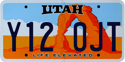 UT license plate Y120JT