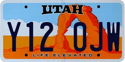 UT license plate Y120JW
