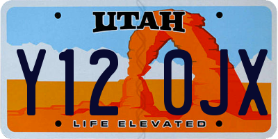 UT license plate Y120JX