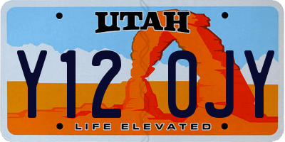 UT license plate Y120JY