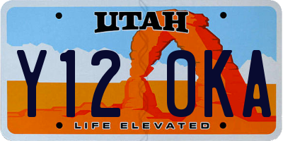 UT license plate Y120KA