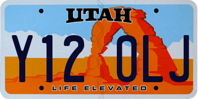 UT license plate Y120LJ