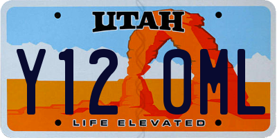 UT license plate Y120ML