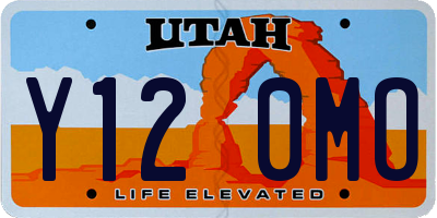 UT license plate Y120MO