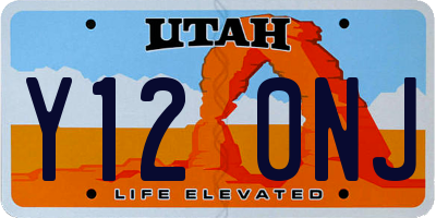 UT license plate Y120NJ