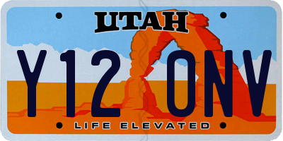 UT license plate Y120NV