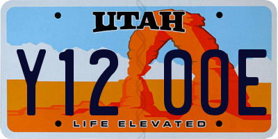 UT license plate Y120OE