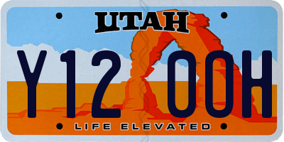 UT license plate Y120OH