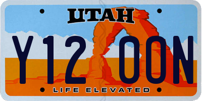 UT license plate Y120ON