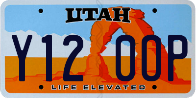 UT license plate Y120OP