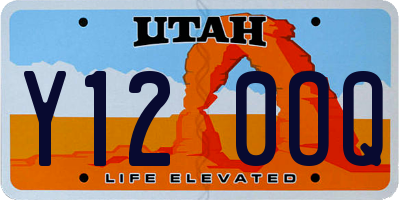 UT license plate Y120OQ