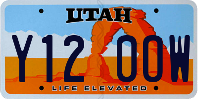 UT license plate Y120OW