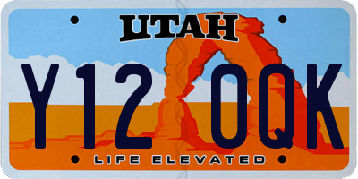 UT license plate Y120QK