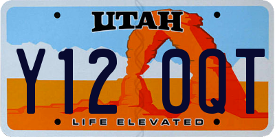 UT license plate Y120QT
