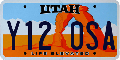 UT license plate Y120SA