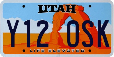UT license plate Y120SK