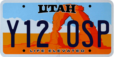 UT license plate Y120SP