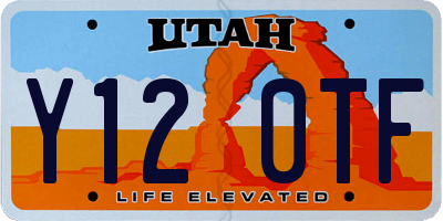 UT license plate Y120TF